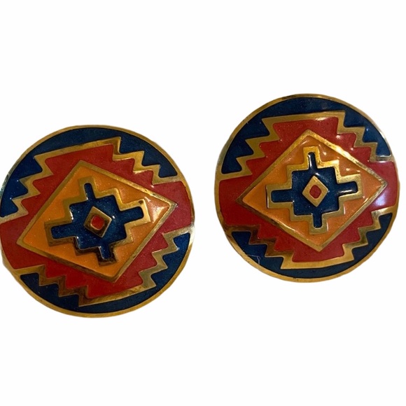 Jewelry - Vintage Aztec boho southwestern earrings